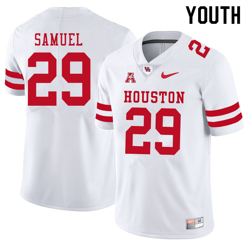 Youth #29 Colin Samuel Houston Cougars College Football Jerseys Sale-White